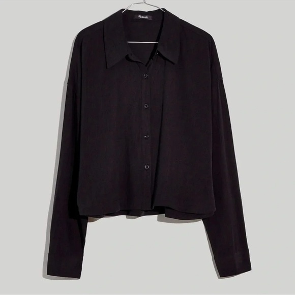 Madewell Tops - Madewell Lusterweave Hartfield Crop Shirt